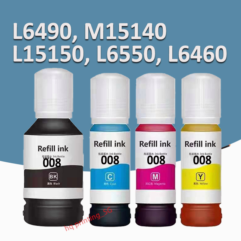008 Pigment Ink Refill (Black/Cyan/Magenta/Yellow) Pigment Ink Bottle