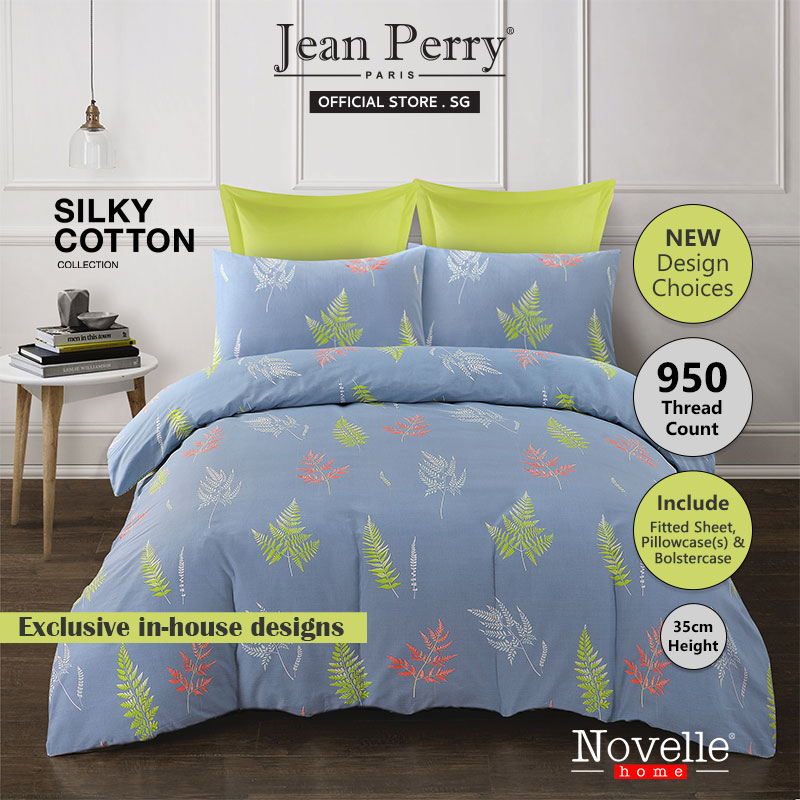 Novelle 950TC Silky Cotton Bedsheet Set I Fitted Sheet I Bedsheet Cover