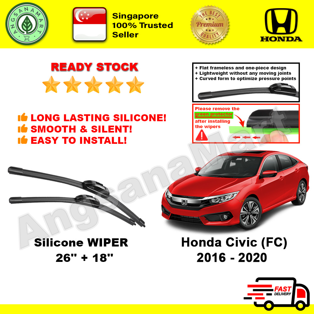 Genuine Silicon Wiper / Hybrid Wiper (For Honda Civic FC) Shopee