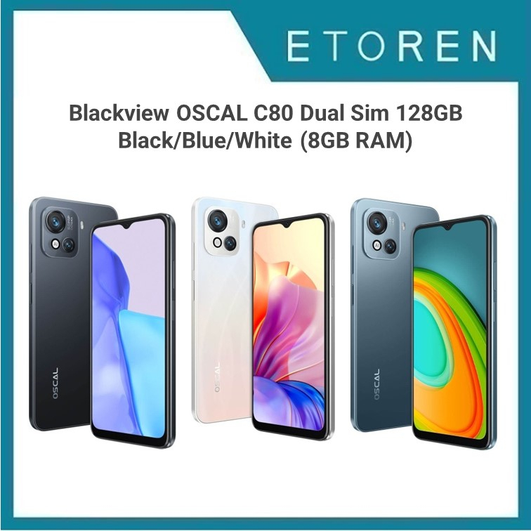 Blackview OSCAL C80 Dual Sim 128GB Black/Blue/White (8GB RAM) | Shopee ...