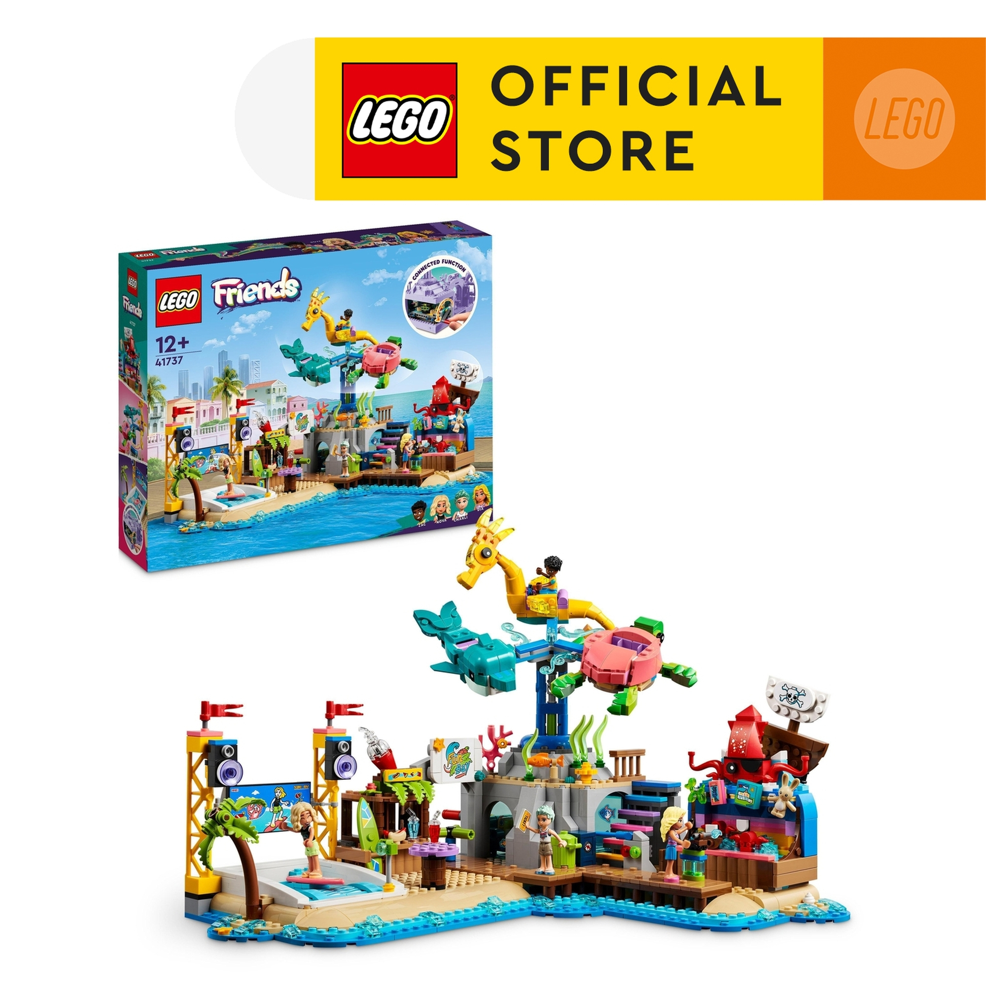 LEGO Friends 41737 Beach Amusement Park Building Set Toys (1348 Pieces)