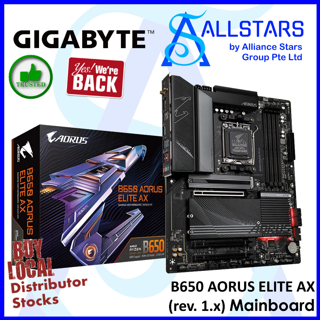 (ALLSTARS DIY Mainboard PROMO) Gigabyte B650 AORUS Elite AX AMD AM5