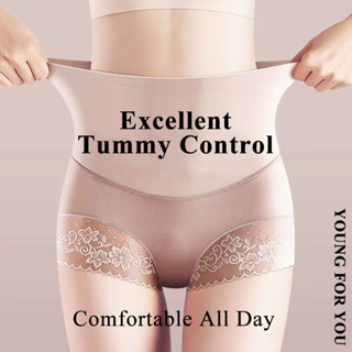 Women High Waist Body Shaper Slimming Butt Lifter Shapewear Solid Color  Underwear Tummy Control Panties