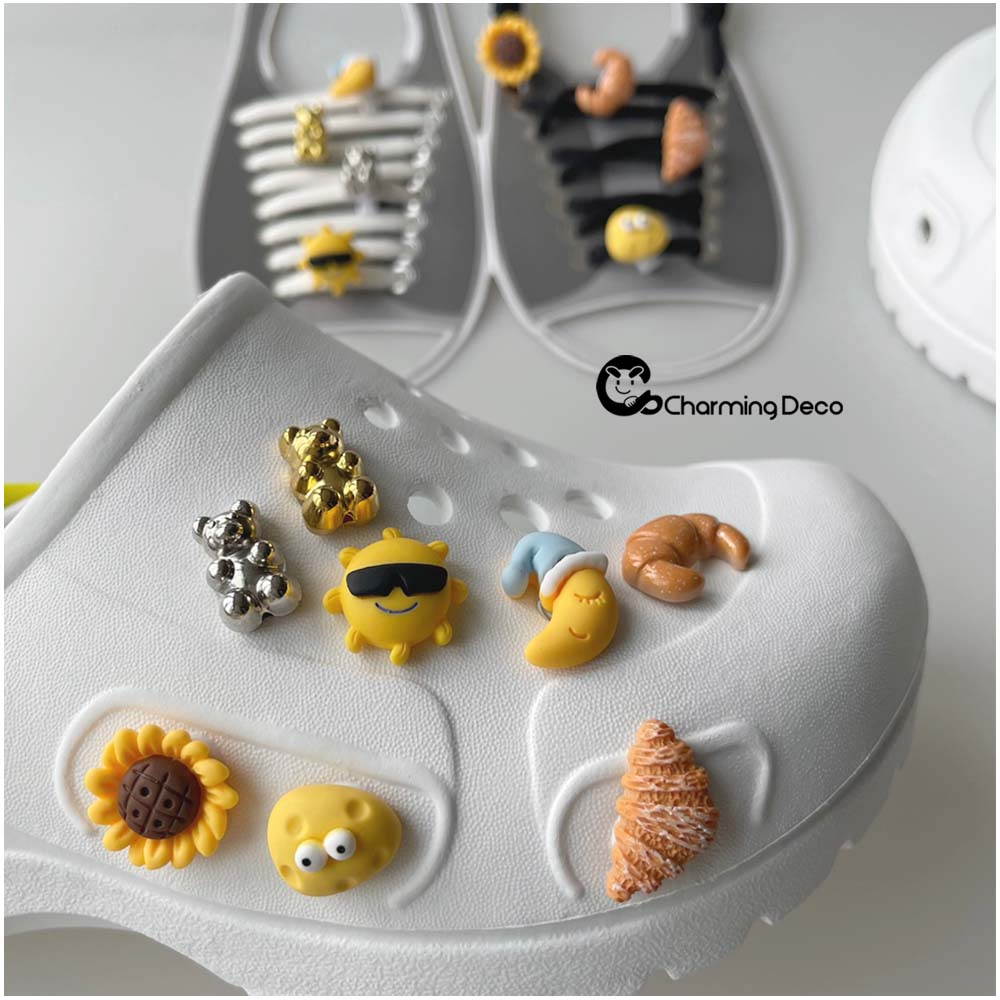 [Charming Deco] Shoes charm crocs custom Cute jibbitz Shoes diy sneaker