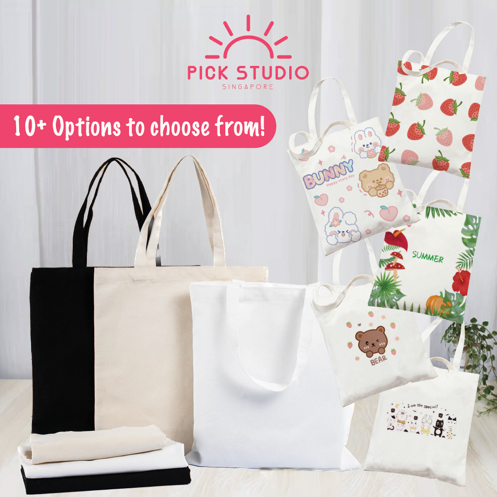 [SG READY STOCK] 10+ Designs! Canvas Shopping Bag / Canvas Tote Bag