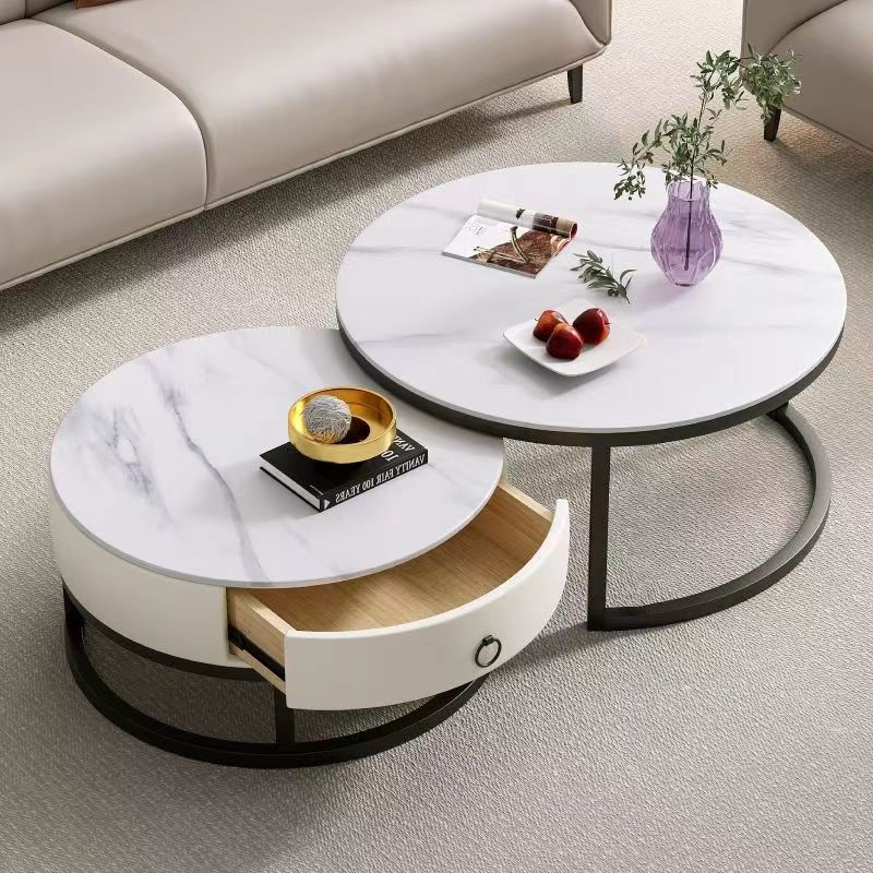 LUXURY SINTERED STONE TEA TABLE SET COFFEE TABLE SET | Shopee Singapore