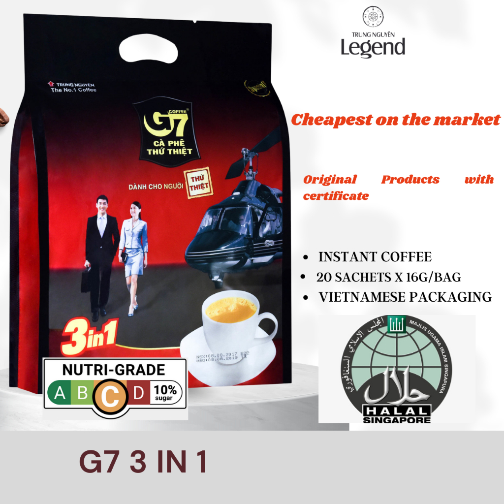 [SG STOCK] G7 - 20 sachets x 16g. 3in1 (Viet packaging), TrungNguyen ...