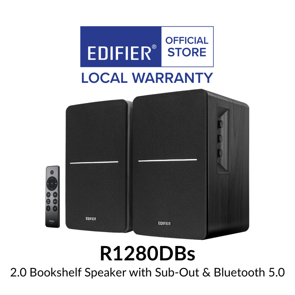 Edifier R1280DBs Bookshelf Speaker with SubOut & Bluetooth 5.0