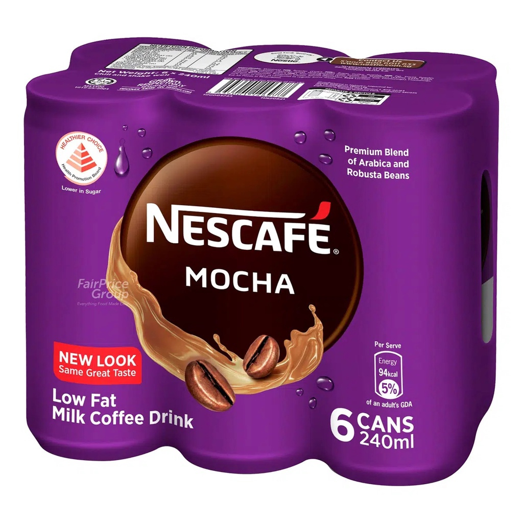 NESCAFE Milk Coffee Mocha Can (6 x 240ml) Shopee Singapore