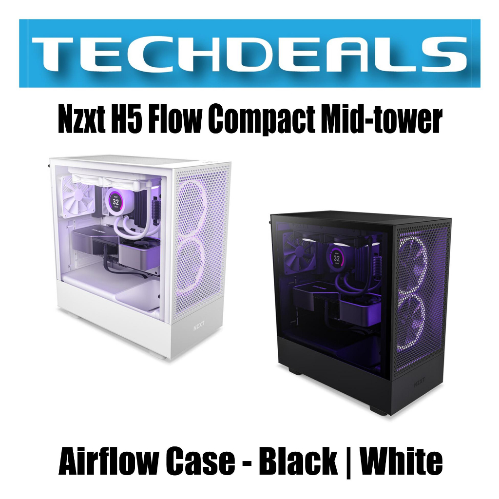 Nzxt H5 Flow Compact Midtower Airflow Case Shopee Singapore