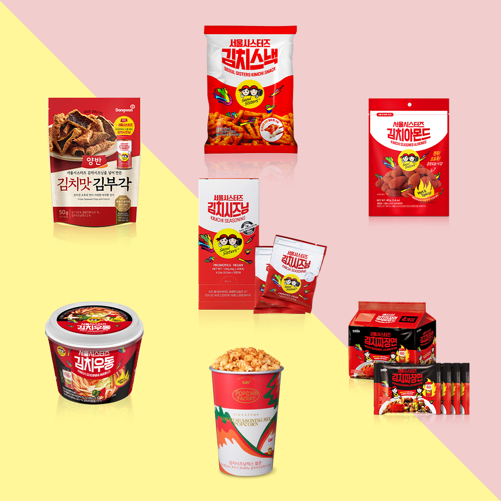[Seoul Sisters] Taste set (Kimbugak, snack, almond, kimchi seasoning