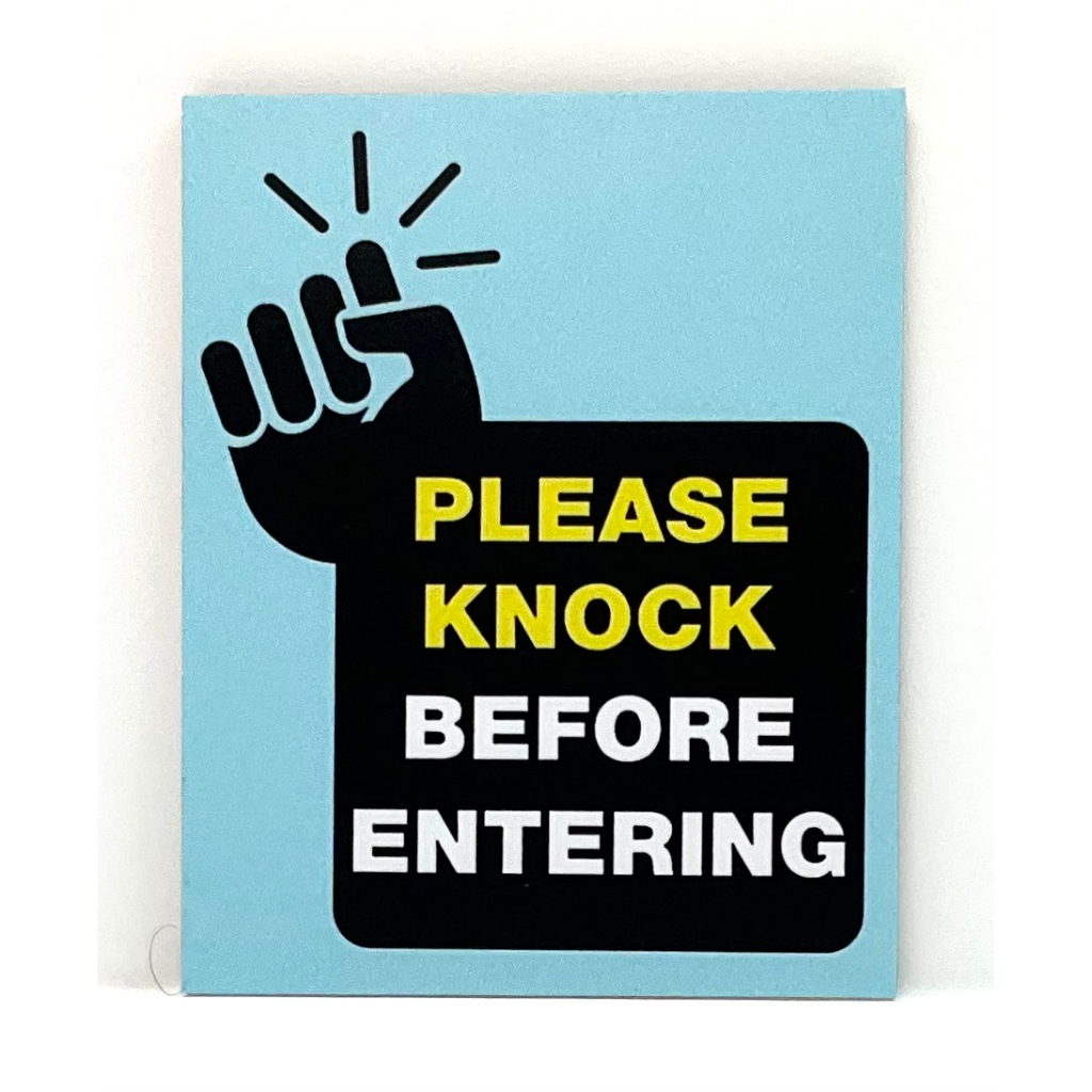 Please Knock Before Entering Signage 80mm X 100mm Shopee Singapore