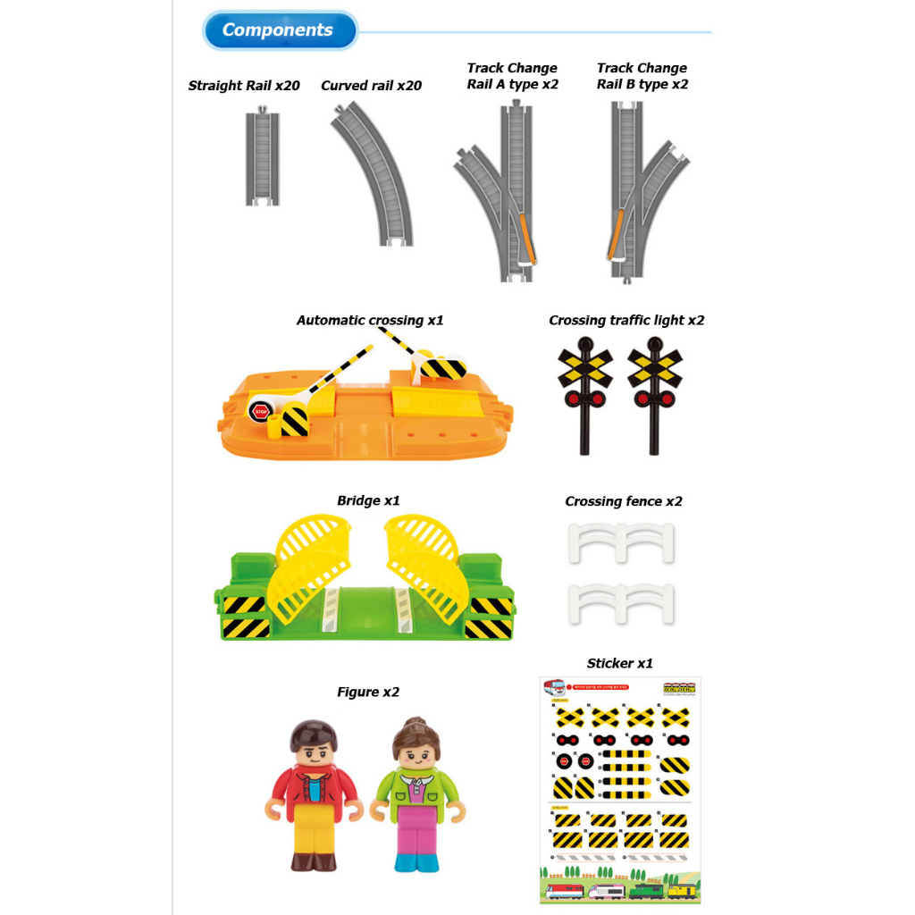 Titipo and Friends - Train Track Playset (Not included Train) /Railway ...