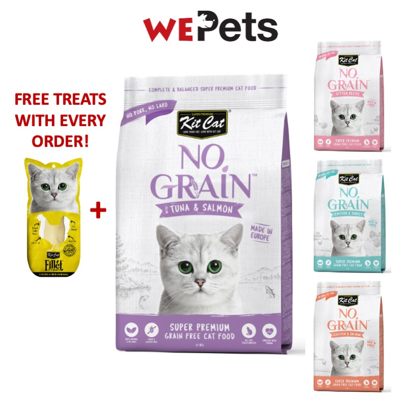 Kit Cat No Grain Grain Free Cat Dry Food (1kg) | Shopee Singapore