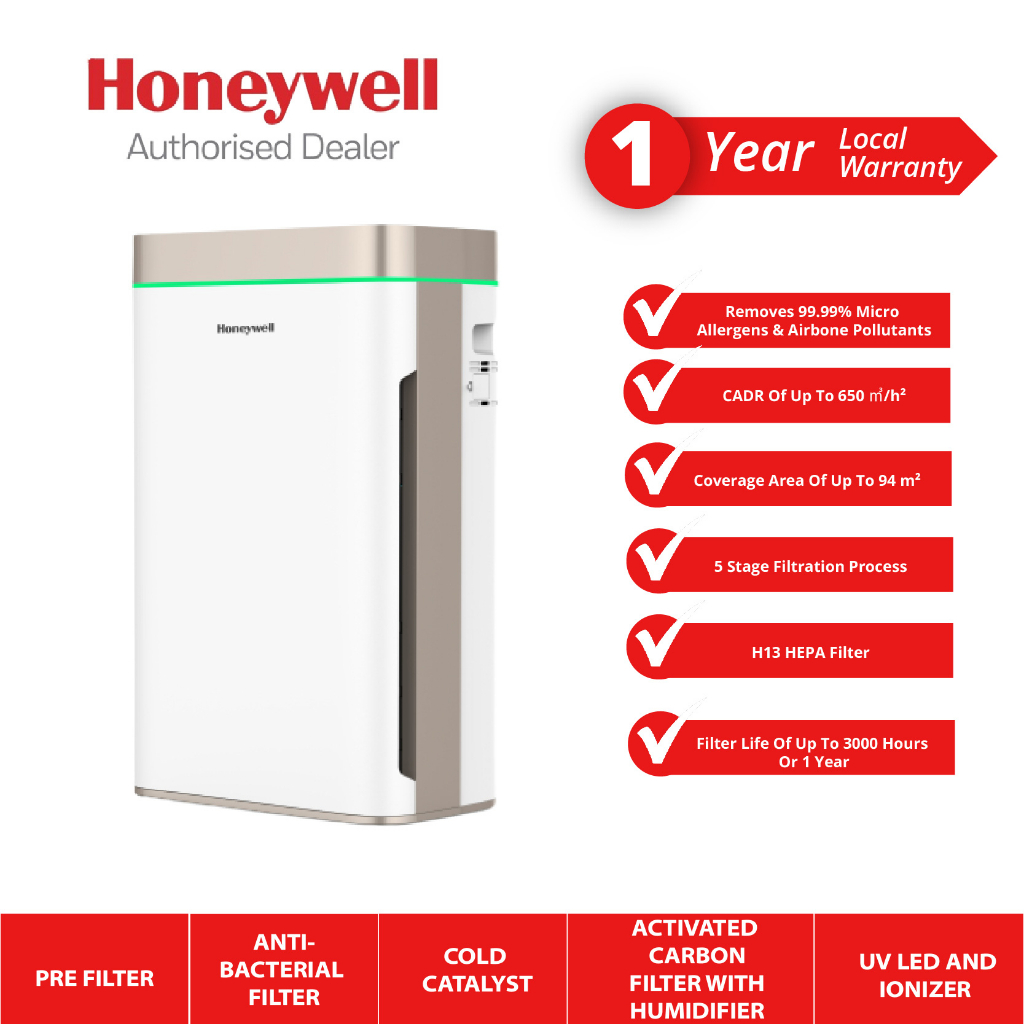 Honeywell Indoor Smart WiFi Air Purifier with H13 HEPA Filter
