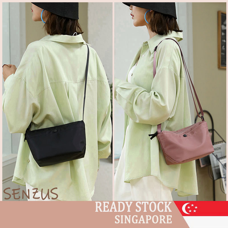 [SG SELLER] Crossbody Sling Shoulder Nylon Waterproof Women Light Weight Bags Shopee Singapore