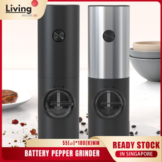 Electric Gravity Rechargeable Black Mill Salt and Pepper Grinder Set with  Blue Light Stand - China Electric Gravity Pepper Grinder and Salt and Pepper  Grinder price