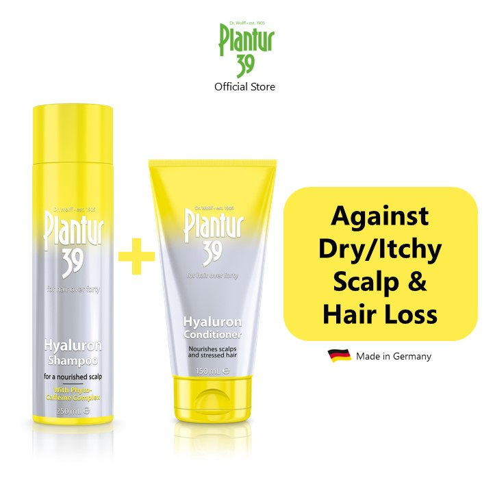 Plantur 39 Hyaluron Shampoo and Conditioner Set For women with dry/itchy scalp, Contains