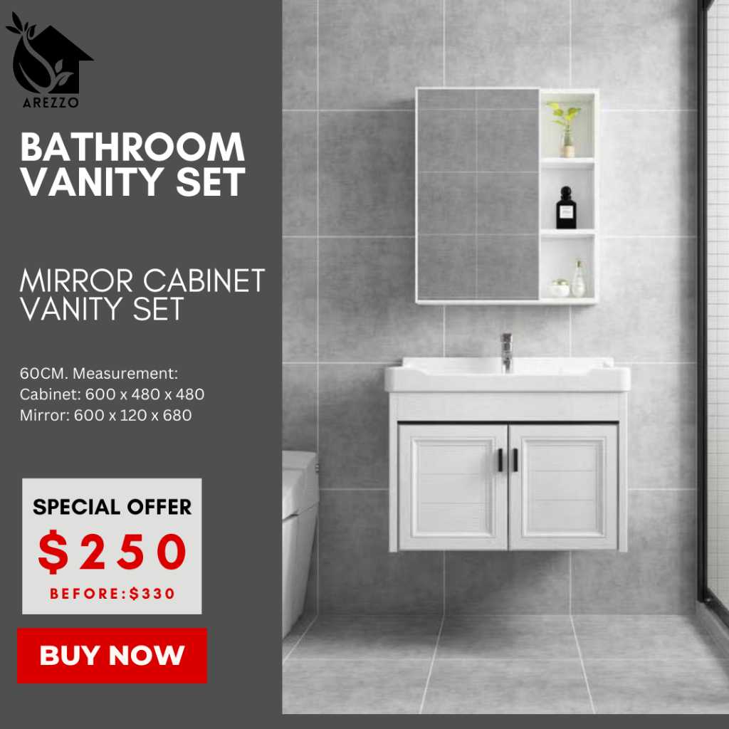SG Stocks 60 / 80CM. Bathroom Basin Vanity Set / Bathroom Sink