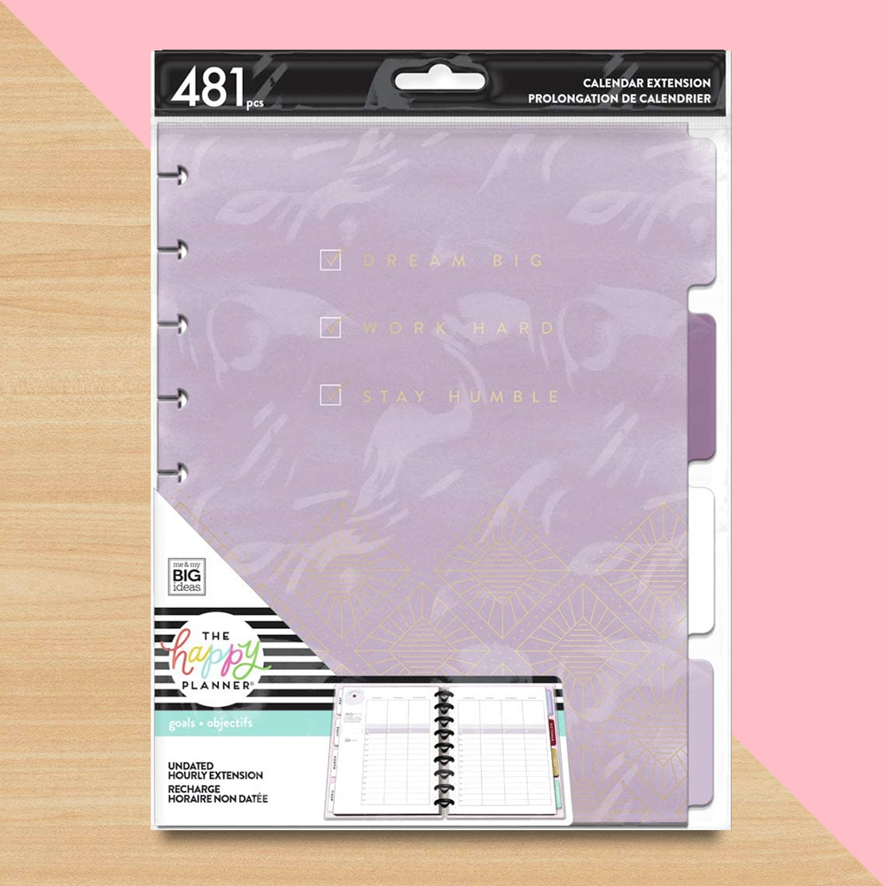 Classic Happy Planner Extension Pack Girl With Goals Hourly (UNDATED