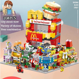 Japanese Street View Shop Bricks, Mini DIY Building Blocks Model MOC  Construction Toy NOT Compatible with Lego (Hot Spring Shop)