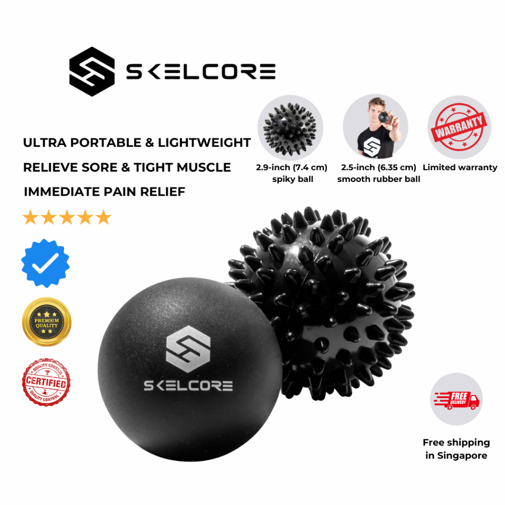 Skelcore Lacrosse And Spiky Massage Ball Plantar Fasciitis Foot Relief