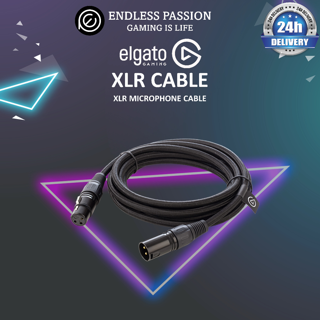 Elgato XLR Microphone Cable Shield Microphone Cable, for Mic
