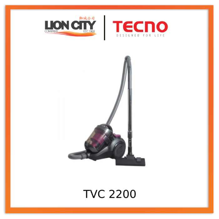 Tecno TVC 2200 2200W Cyclonic Bagless Vacuum Cleaner with HEPA Filter