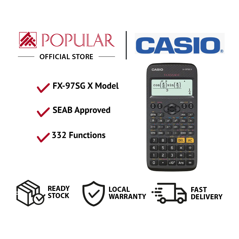 Casio Scientific Calculator fx 97SG X School Needs SEAB Approved By POPULAR Shopee Singapore