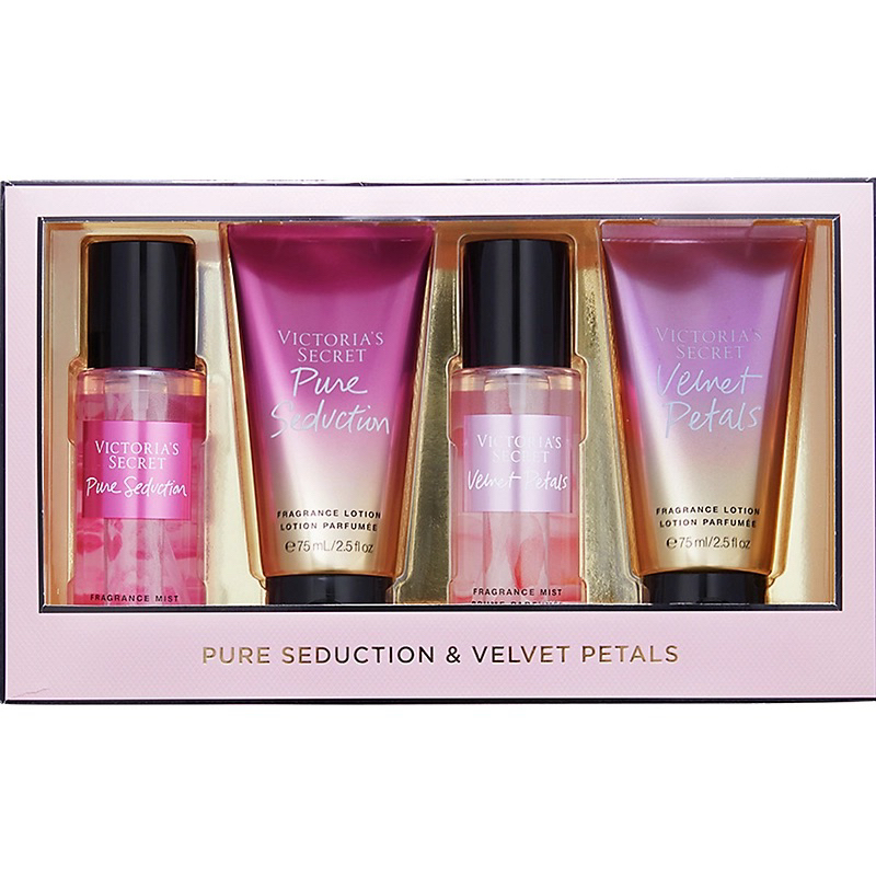  Victoria's Secret Pure Seduction 2 Piece Mini Mist & Lotion  Gift Set : Beauty & Personal Care