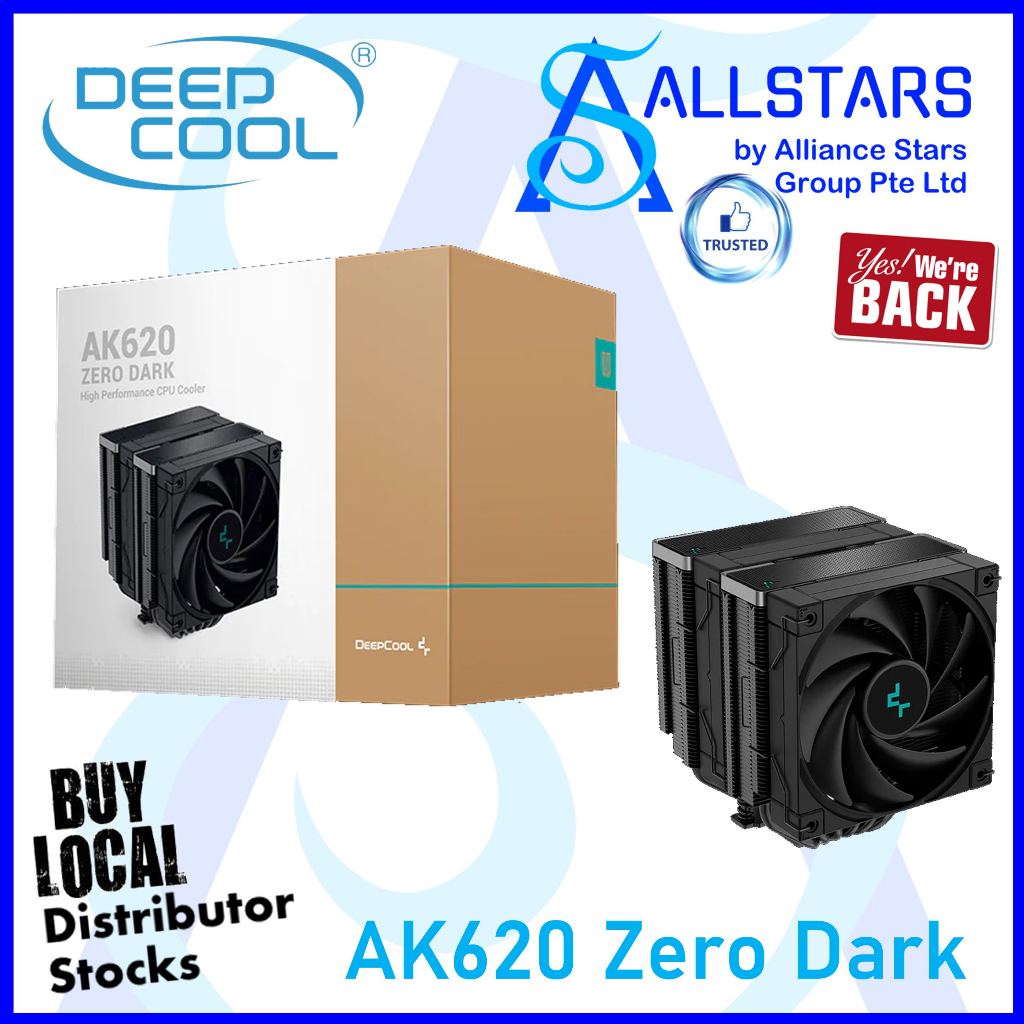 DeepCool AK620 ZERO Dark (Black) High Performance CPU Cooler Shopee