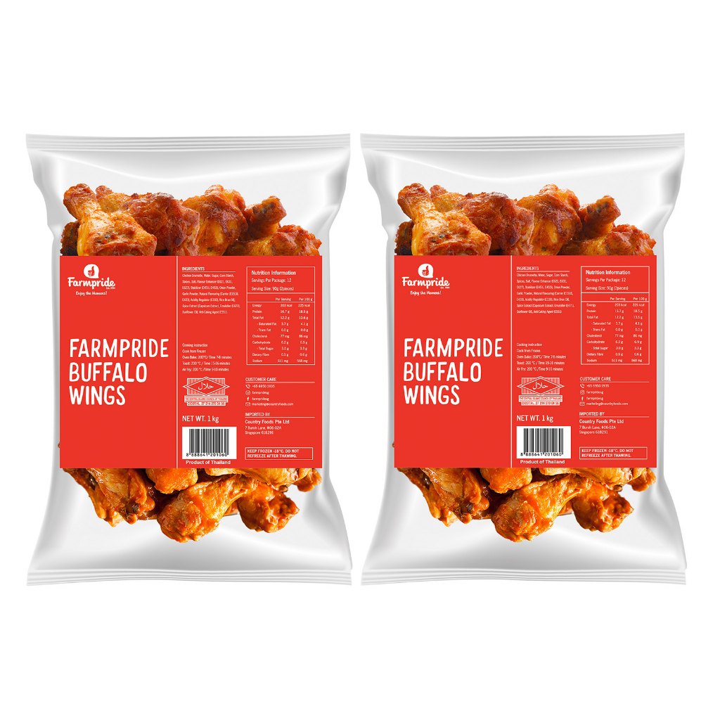 [Bundle of 2] Farmpride Buffalo Wings & Japanese Fried Chicken/Crispy