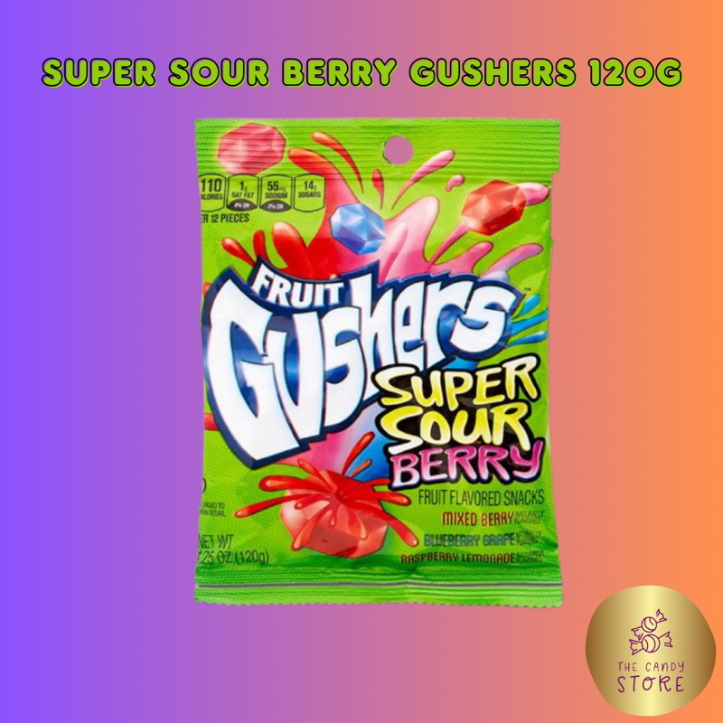 Fruit Gushers Candy US 🇺🇸 Super Sour Berry Fruit Flavoured Snacks