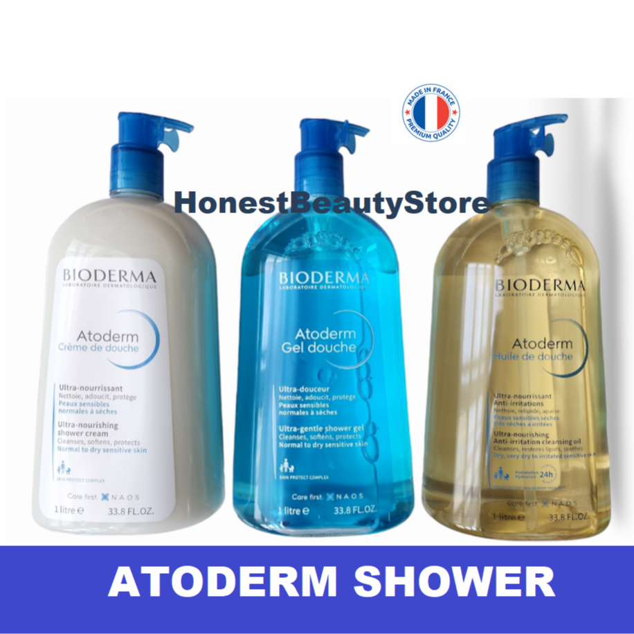 [Exp 2025] Bioderma Atoderm Shower Oil/ Shower Gel/ Shower Cream 1 Litre Shopee Singapore