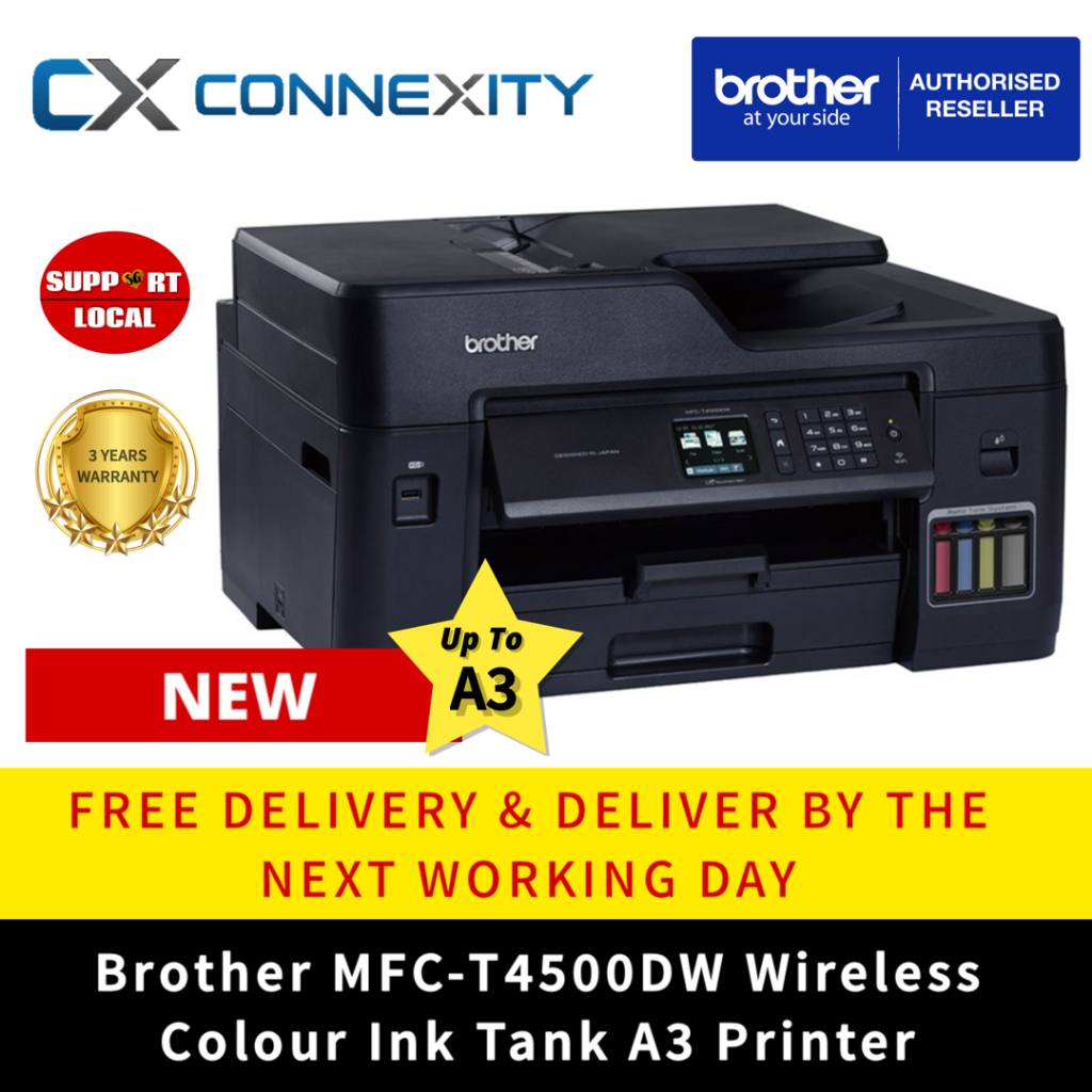 Brother MFC-T4500DW Ink Tank Printer | T4500DW | Brother A3 Printer And ...