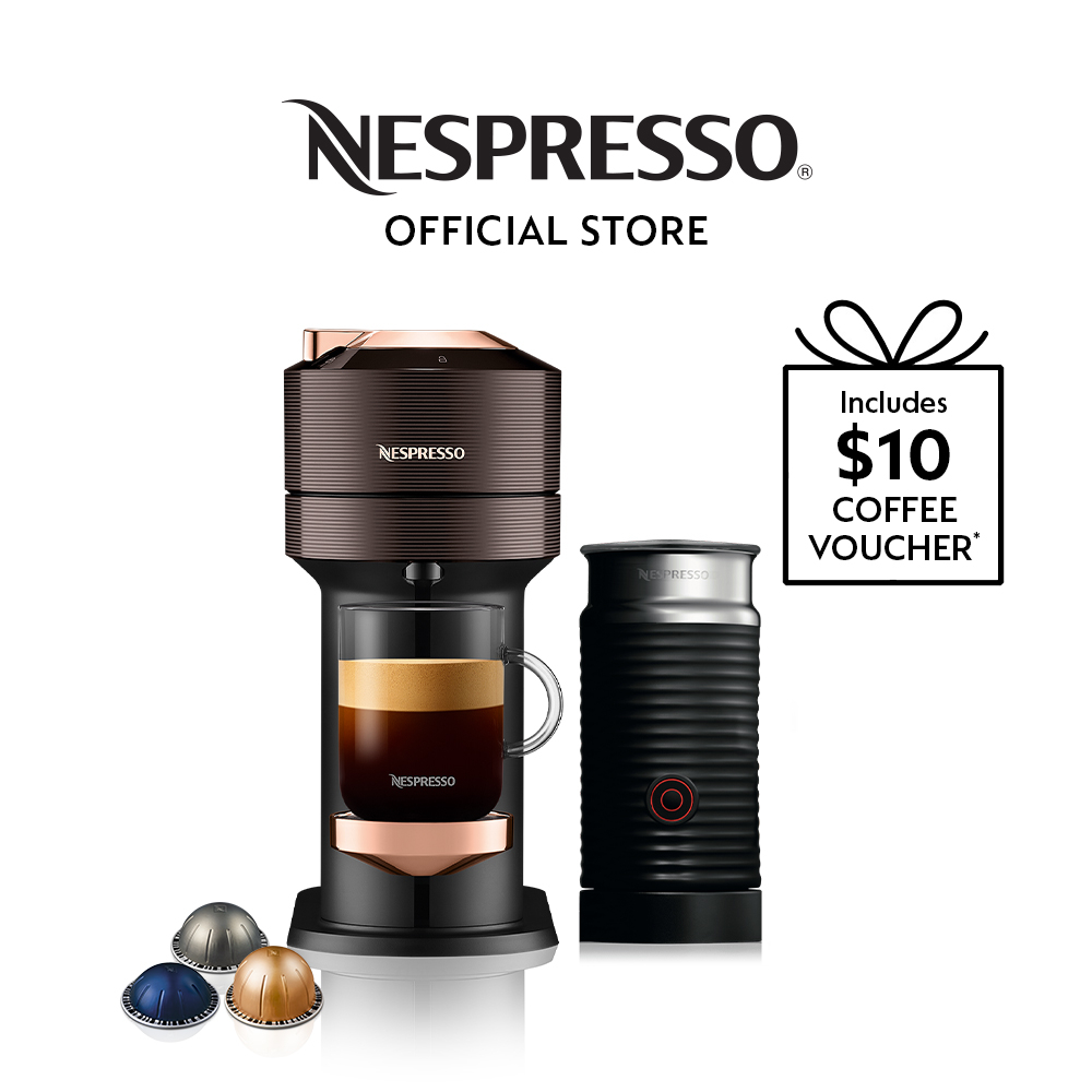 vertuo next premium black rose gold & aeroccino bundle