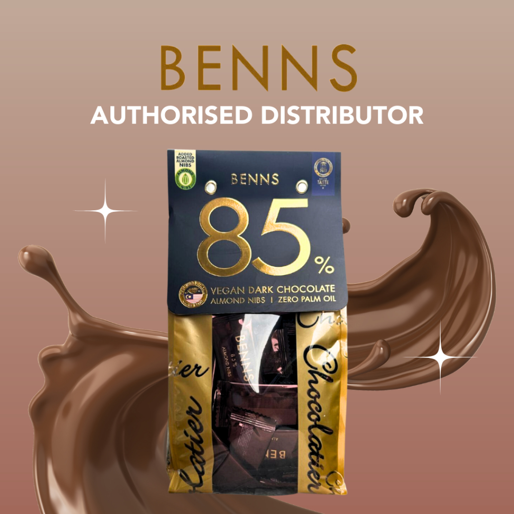 Benns 85 Vegan Dark Chocolate Mini Bar with Almond Nibs Shopee Singapore