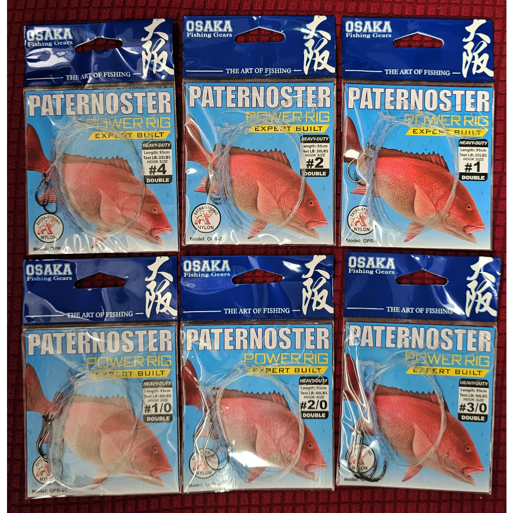 OSAKA Paternoster Power Rig Expert Built, Double Hook Setup for Bottom ...