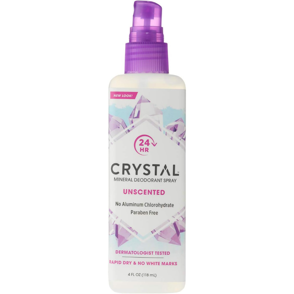 Crystal Body Deodorant, MineralEnriched Deodorant Spray, Unscented, 4