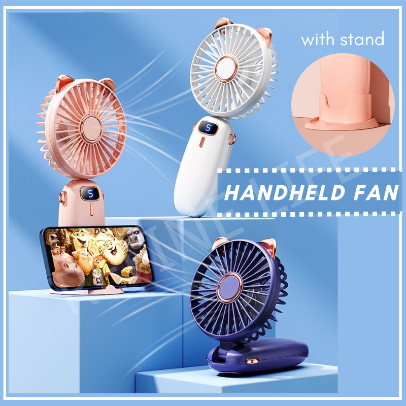 Portable Handheld Fan with Cat Ear / Rechargeable Fan / Neck Fan