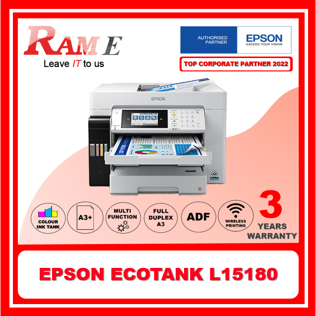 Epson EcoTank L15180 A3 Wi-Fi Duplex Multi-Function Ink Tank Printer ...