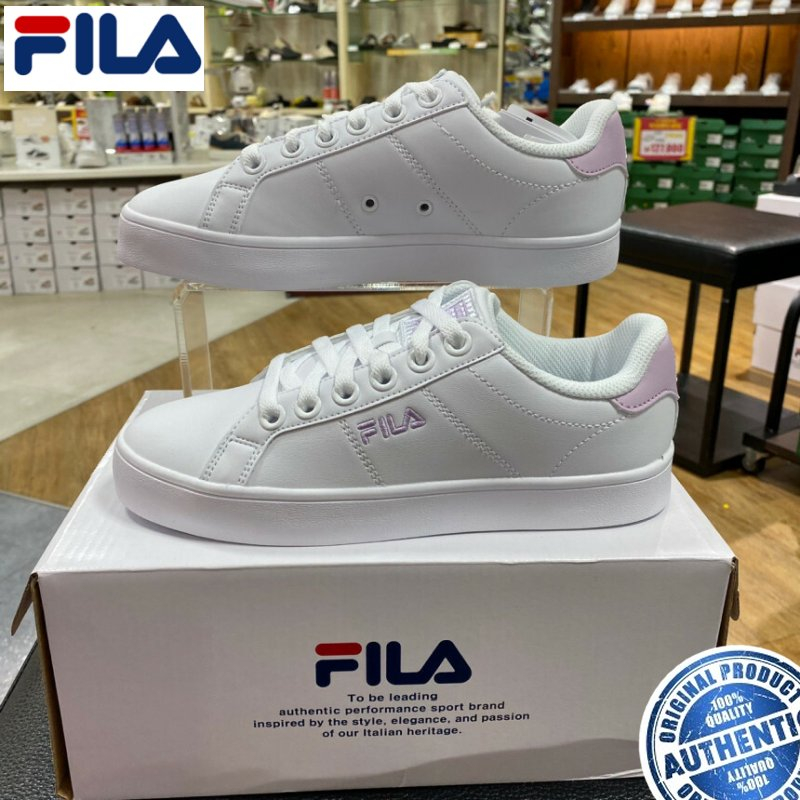 FILA Women s Court Deluxe White Purple sneakers Size mm Shopee Singapore