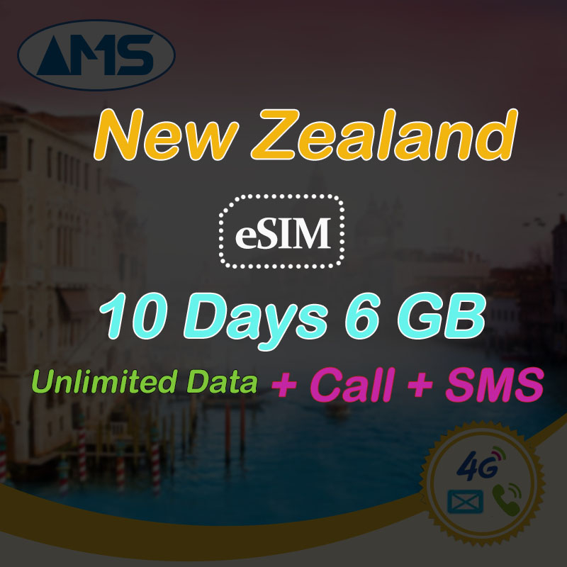 Australia and New Zealand esim 10 Days 6GB Unlimited Data + Call + SMS New Zealand SIM Card