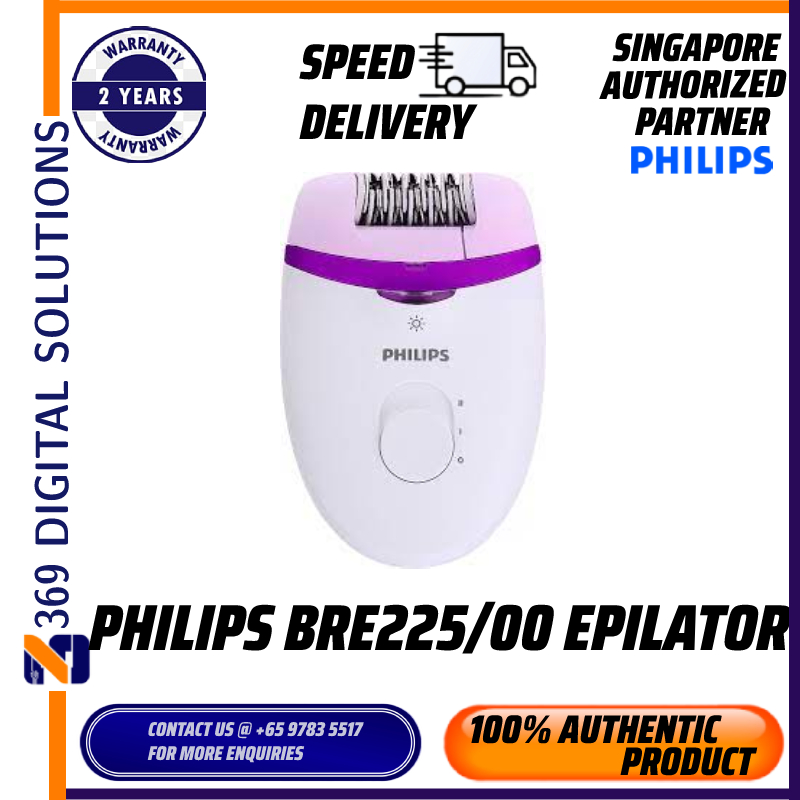Philips BRE 225 Satin Essential Epilator 2 Speeds (2 years warranty) Shopee Singapore