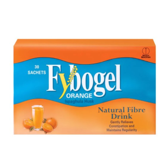 Fybogel Natural Fibre Drink Orange Flavour 30 Sachets Ispaghula Husk
