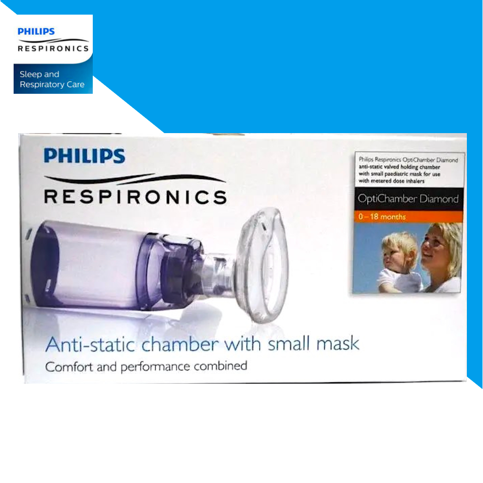 PHILIPS Respironics OptiChamber Diamond Spacer & Lite Touch Small Mask ...