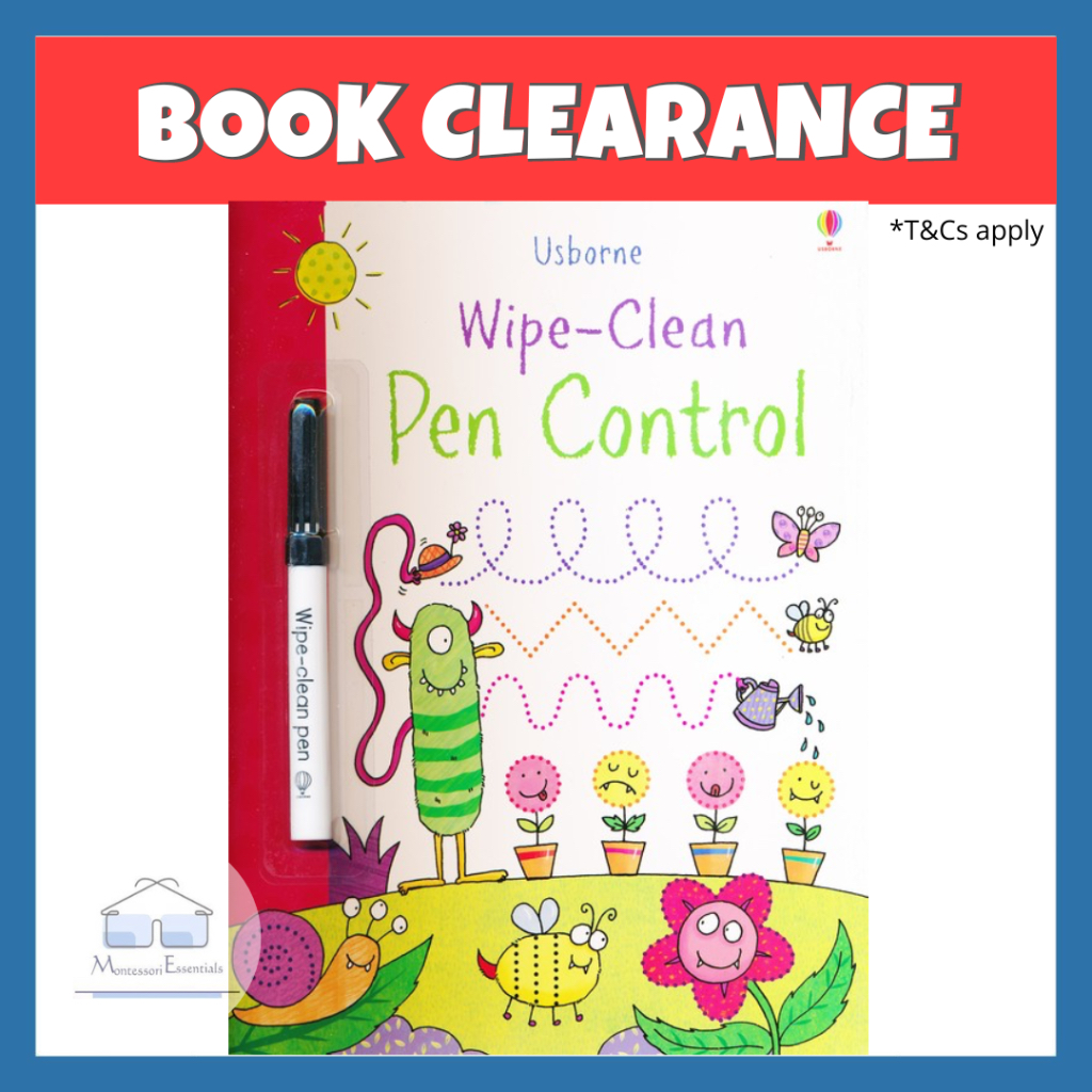 (Pen Control Red) Usborne Wipe Clean Book Children Early Educational