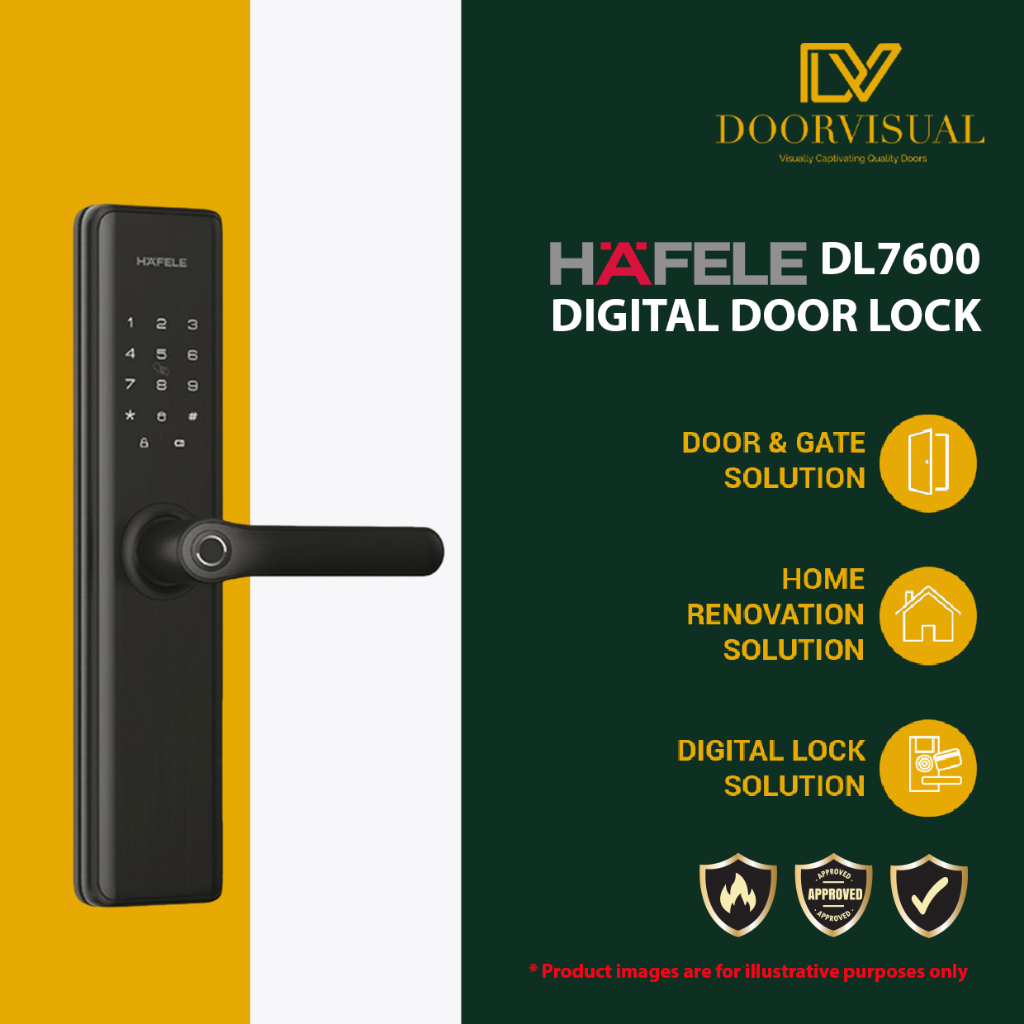 Hafele DL7600 Digital Door Lock Hafele DL7600 Fire Rated Digital Lock