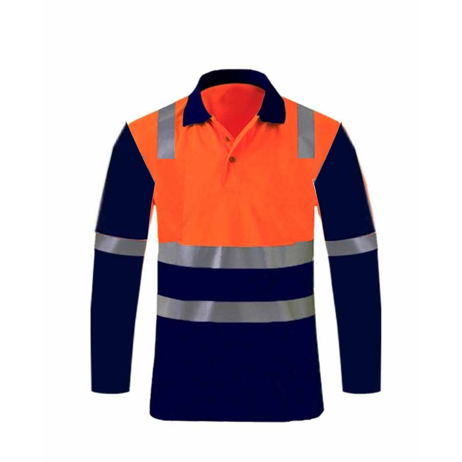 Safety Quick Dry Mircofibre Polo Shirt with reflective Hi vis 160gsm ...