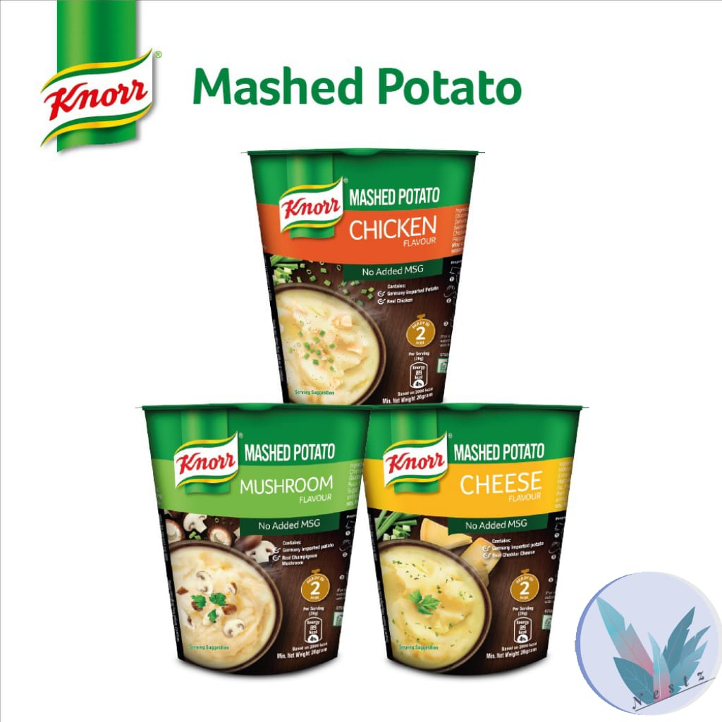 Knorr Mashed Potato Chicken Mashed potato Mushroom Cheese Flavour 26g nestz.os Shopee Singapore